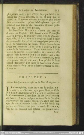 Chapitre X. Autres Intrigues amoureuses de la Cour d' Angleterre
