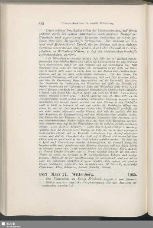 1065. 1813, März 27. Wittenberg