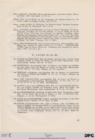 VI. Lacke (Nr. 441-456)