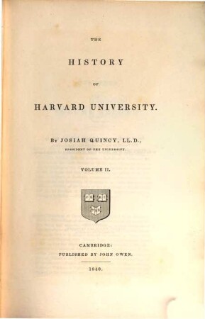 The history of Harvard University, 2