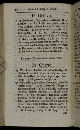b) quae Melanchton. concernunt.