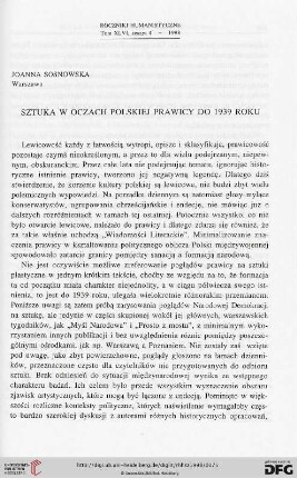 46.1998: Sztuka w oczach polskiej prawicy do 1939 roku