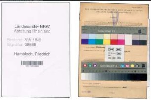 Entnazifizierung Friedrich Hambloch , geb. 07.04.1903 (Wagenaufseher)