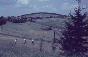 Blick von Oberweißbach nach Cursdorf in Richtung Meuselbacher Kuppe