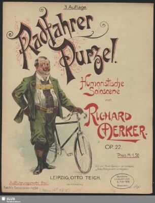 Radfahrer Purzel : humoristische Soloscene; op. 22