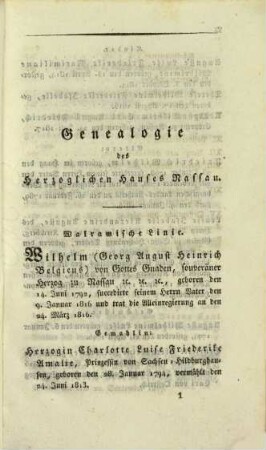 Staats- und Adreß-Handbuch des Herzogthums Nassau. 1819, 1819