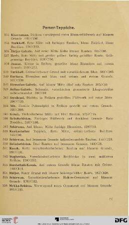 Perser-Teppiche (Nr. 334-392)