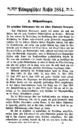 Die gesetzlichen Bestimmungen über das höhere Schulwesens Norwegens