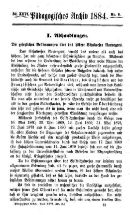 Die gesetzlichen Bestimmungen über das höhere Schulwesens Norwegens