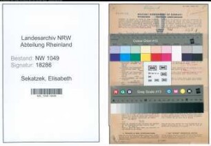 Entnazifizierung Elisabeth Sekatzek , geb. 21.08.1889 (Lehrerin)
