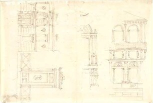Leins, Christian Friedrich von; Frankreich; Reiseskizzen - Fassaden (Details)