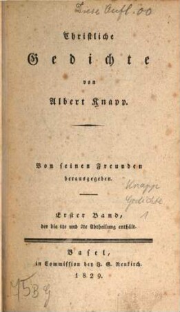 Christliche Gedichte, 1