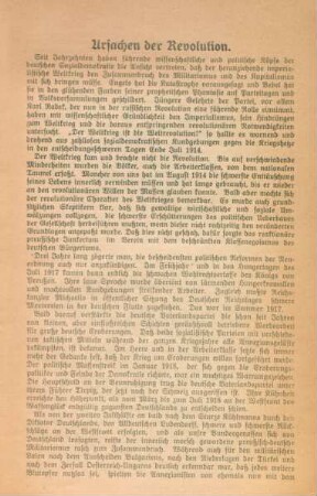 Ursachen der Revolution