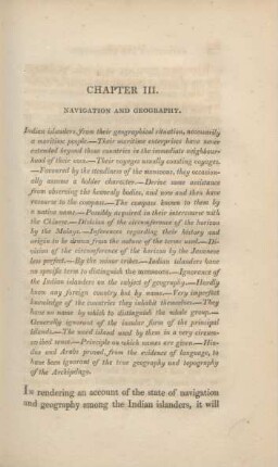 Chapter III. Nagivation and geography