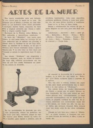 Artes de la mujer