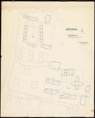 Wettbewerb Grüngestaltung Neu-Altona, Hamburg: Planungsunterlage: Lageplan Schulneubauten Chemnitzstr.und Billrothstr. 1:200