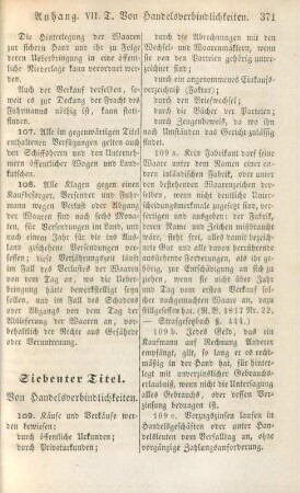 Siebenter Titel. Von Handelsverbindlichkeiten