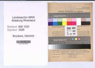 Entnazifizierung Heinrich Brockers , geb. 17.12.1894 (Gelderheber)