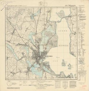 2334 Schwerin in Mecklenburg, Topographische Karte 1:25000 (4cm - Karte)