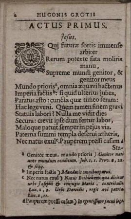 Actus Primus.