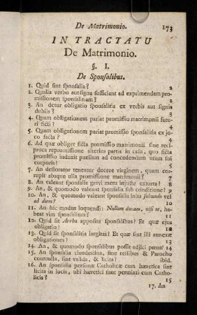 173-189, In Tractatu De Matrimonio.