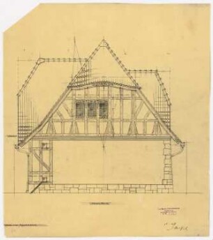 Villa Dotti, Berlin-Grunewald: Stall: Rückansicht 1:25