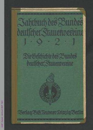 Jahrbuch des Bundes Deutscher Frauenvereine (1921)