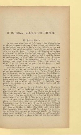 D. Vorbilder im Leben und Streben