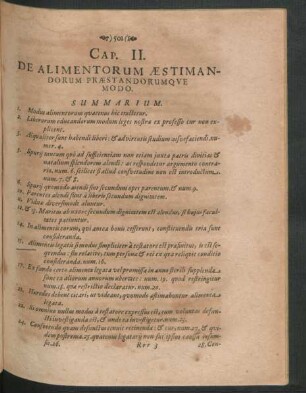 Cap. II. De Alimentorum Aestimandorum Praestandorumuqe Modo.