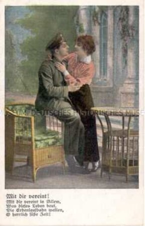 Postkarte der Serie "Mit dir vereint!"