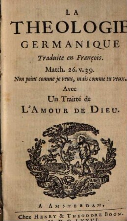 La Theologie Germanique : Traduite en François