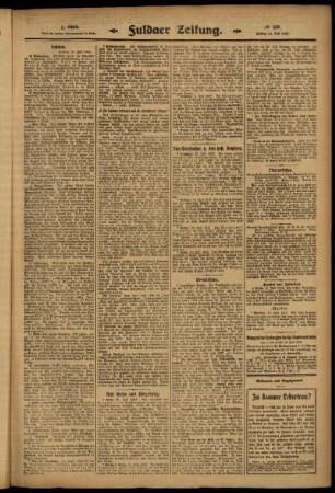 Zweite Ausgabe vom Freitag, den 11. Juli 1913.