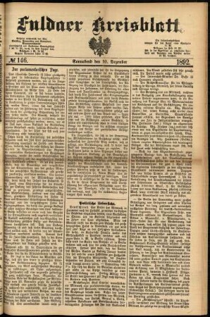 Ausgabe vom Samstag, den 10. Dezember 1892.