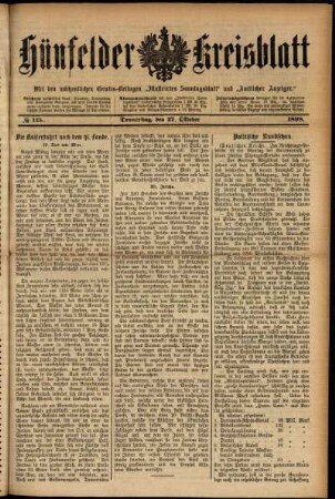 Ausgabe vom Donnerstag, den 27. Oktober 1898.