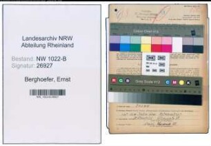 Entnazifizierung Ernst Berghoefer , geb. 11.11.1887 (Gastwirt)