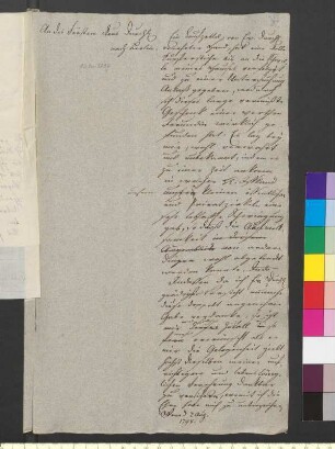 Brief von Goethe, Johann Wolfgang von an Reuß-Plauen-Greiz, Heinrich XIV. Fürst