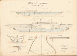 Dortmund-Ems-Kanal. Schleuse, Altenrheine: Ansichten, Schnitte 1:100