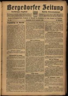 Bergedorfer Zeitung : unabhängig, überparteilich ; mit amtl. Bekanntmachungen