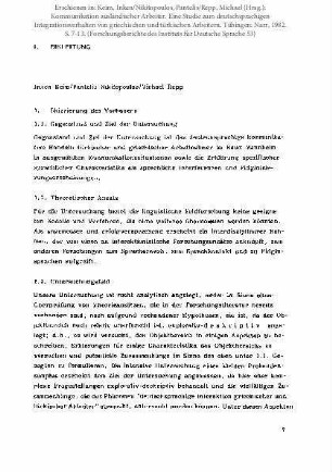 Skizzierung des Vorhabens