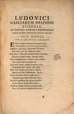 Collegii Parisiensis Soc. Jesu festi Plausus ad nuptias Ludovici Galliarum Delphini et Mar. Annae Bavarae
