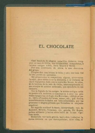 El chocolate