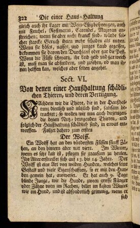 322-333, Der Wolff. - Von denen Hamstern.
