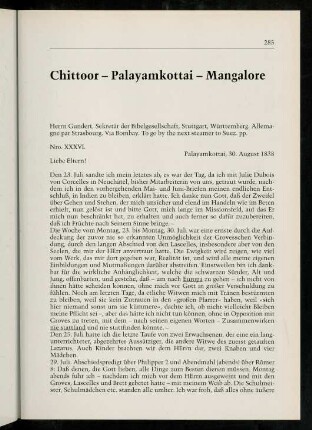 285-326, Chittoor - Palayamkottai - Mangalore
