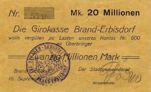 Gutschein - 20 Mill. Mark