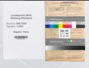 Entnazifizierung Hans Klapdor, geb. 18.02.1916 (Finanzangest.)