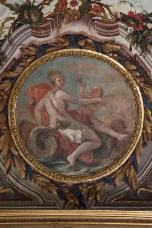 Apoll als Sonnengott zwischen Allegorien der vier Elemente — Allegorie des Wassers & Thetis