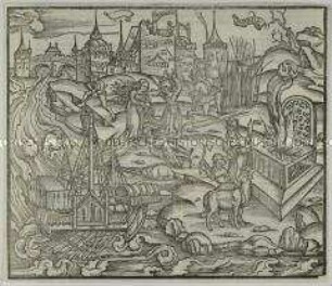 Aeneas und seine Gefährten, in Thrakien gelandet, bereiten ein Opfer vor (aus Vergil/Aeneis III.)