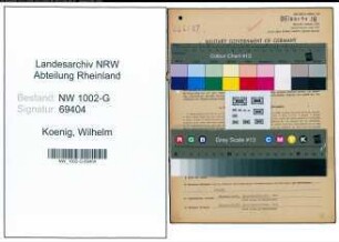 Entnazifizierung Wilhelm Koenig, geb. 20.10.1902 (Handwerker)