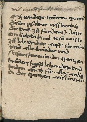 Gebet (Bruchstück)