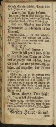 Das Vierdte Haupt-Stück Vom Sacrament der heiligen Tauffe.